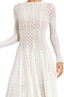Eryndel Lace Long Sleeve Maxi Dress In White