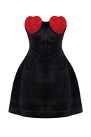 Deirdre Crystal Heart Mini Dress