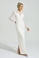 Evarique Apricot Rhinestone Maxi Dress