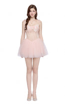 Kasmel Floral Lace Embroidered Mini Dress