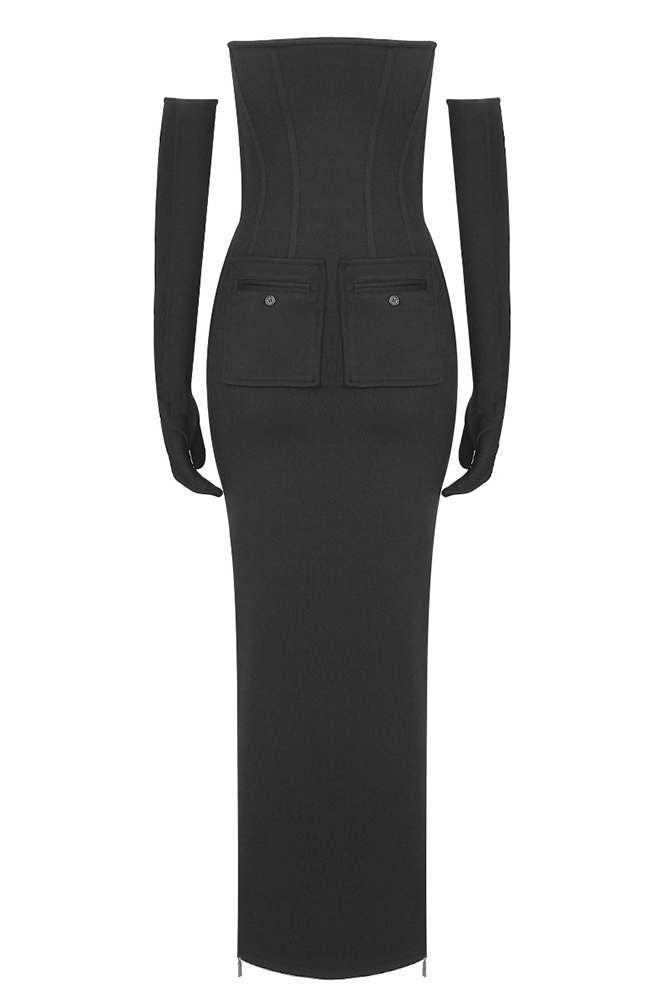 Ogani Strappy Maxi Dress In Black