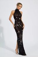 Cate Black Diamond Maxi Dress