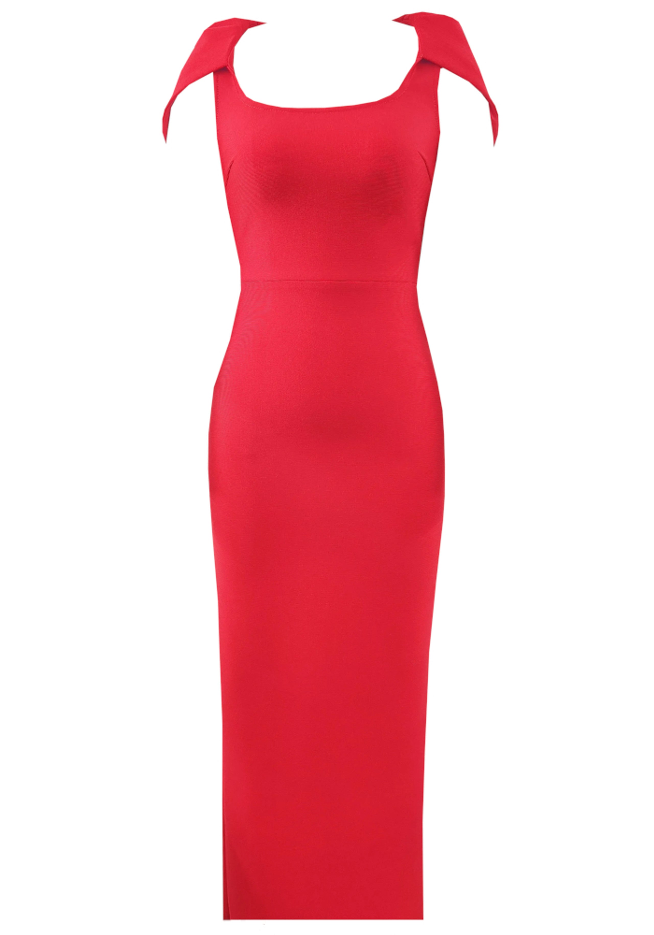Acer Cape Detail Maxi Dress In Red