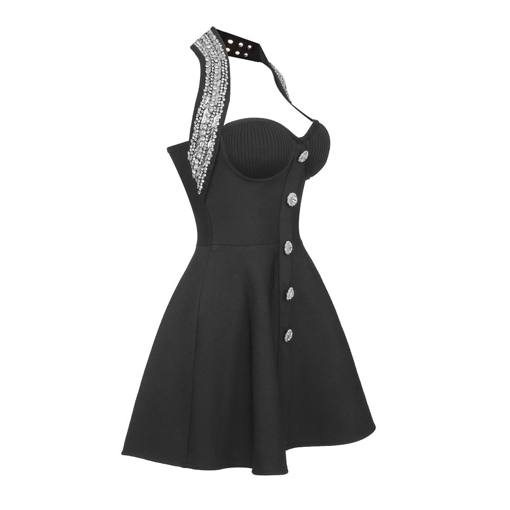 Euran Knit Backless Mini Dress