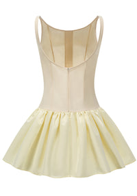 Marika Button A Line Dress In Ivory
