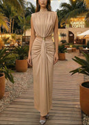 Bradley Draped Cutout Maxi Dress In Nude
