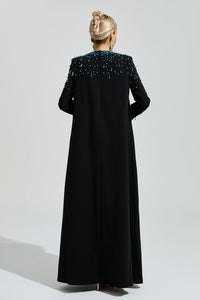 Grythaven Black Beaded Maxi Dress