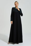 Grythaven Black Beaded Maxi Dress