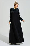 Grythaven Black Beaded Maxi Dress