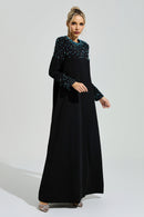 Grythaven Black Beaded Maxi Dress