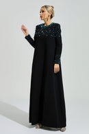 Grythaven Black Beaded Maxi Dress