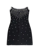 Eairein Diamond Strapless Black Bandage Mini Dress