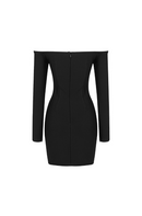 Kathryn Off Shoulder Rhinestone Bandage Dress