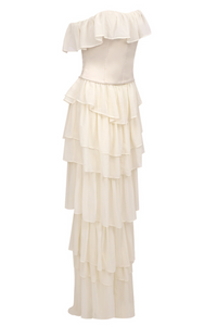 Koper Corseted Chiffon Maxi Dress Two-Piece Set