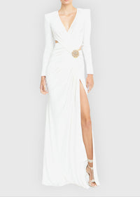 Urania Cutout Crossover Maxi Dress