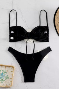 Jamshid Black Rose Bikini