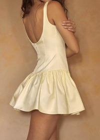 Marika Button A Line Dress In Ivory