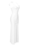 Madge Floral Gathered Maxi Dress In White