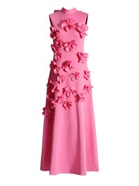 Hank Flower Embellished Maxi Dress In Pink