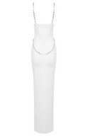 Carter Simple Chain Strap Maxi Dress In White