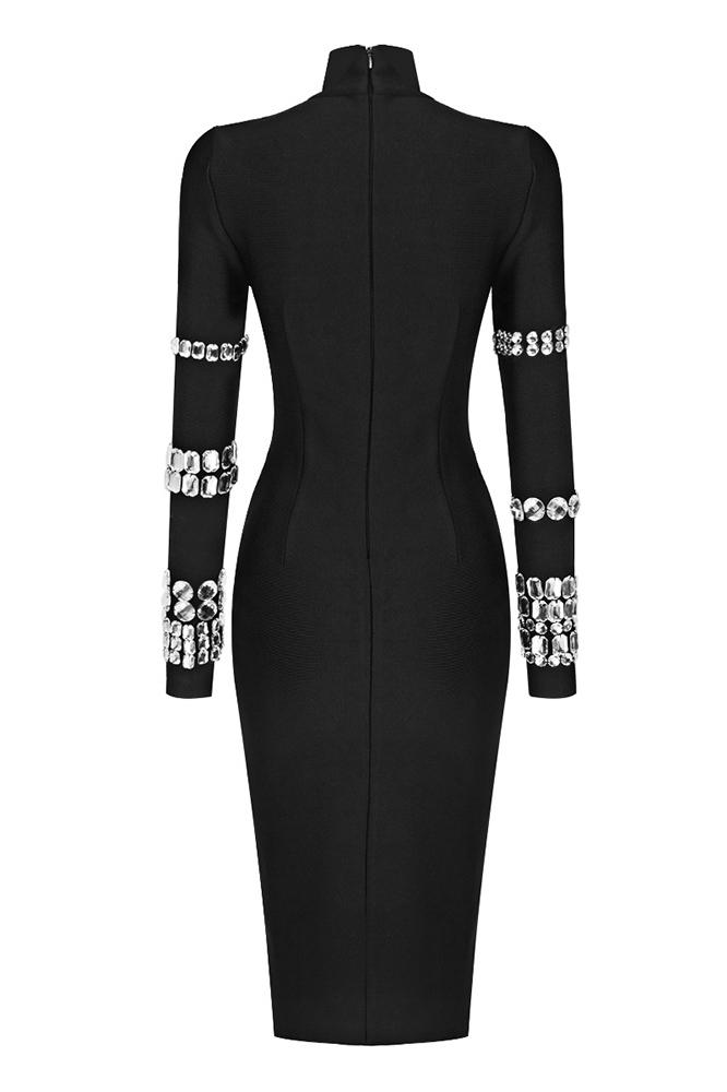 black studded bandage dress STAR Black Studded Bandage Dress