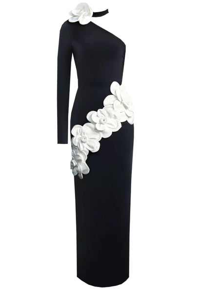 Revelin One Sleeve Floral Maxi Dress