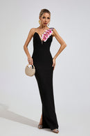 Makula Shoulder Bandage Maxi Dress In Black