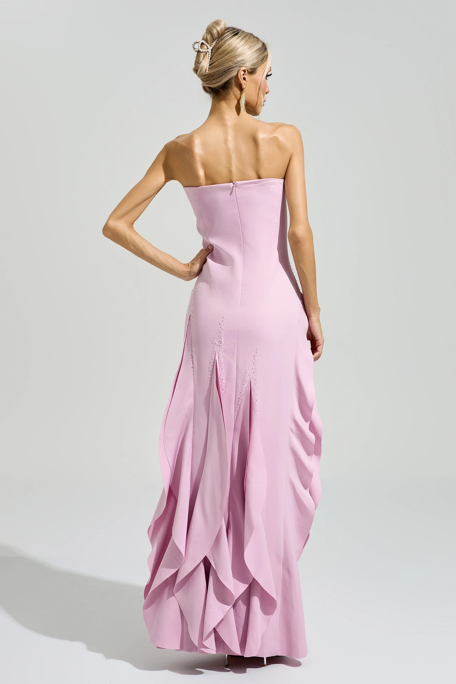 Solvrek Pink Mermaid Maxi Dress
