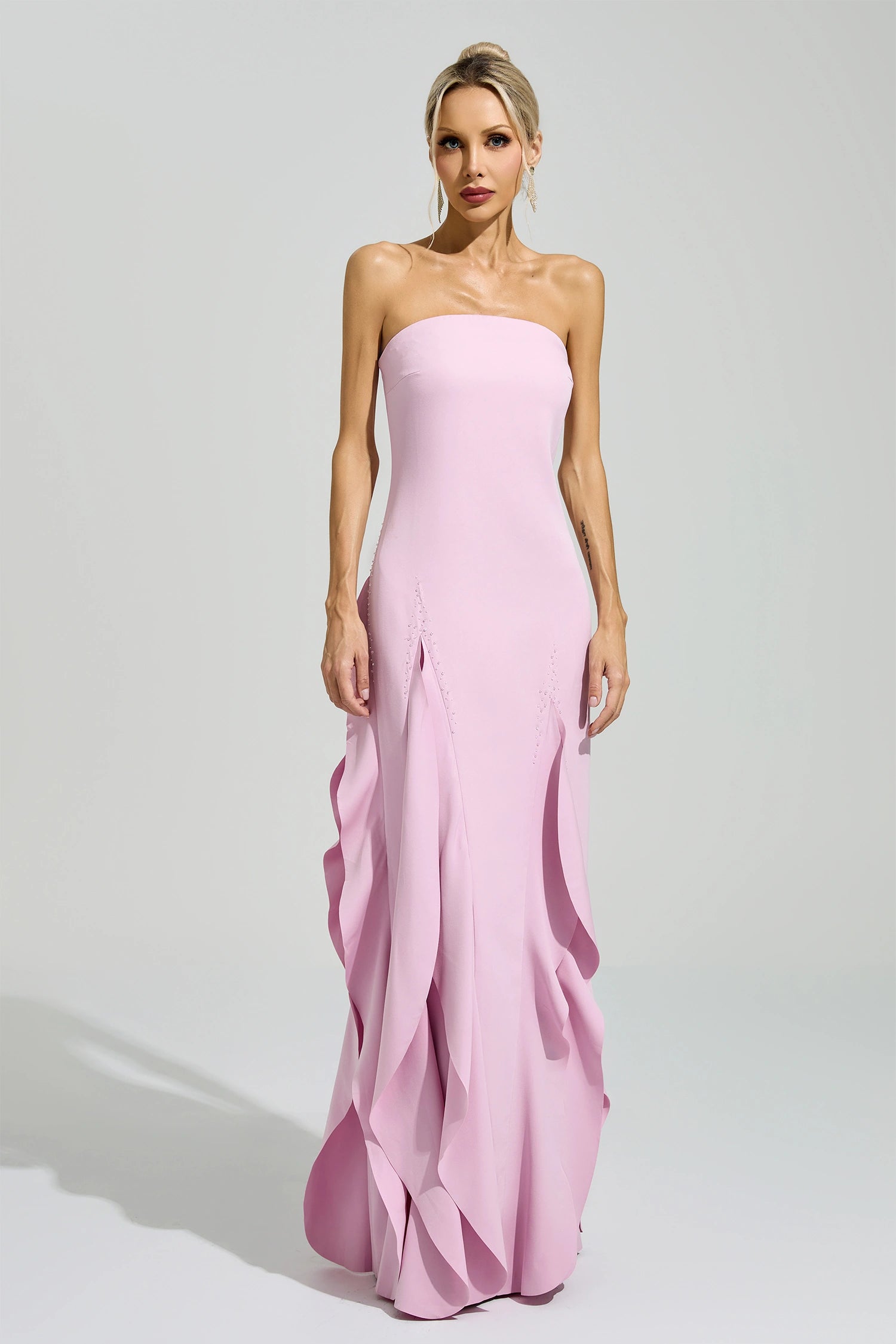 Solvrek Pink Mermaid Maxi Dress