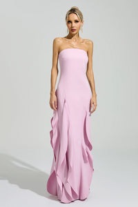 Solvrek Pink Mermaid Maxi Dress
