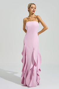 Solvrek Pink Mermaid Maxi Dress