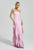 Solvrek Pink Mermaid Maxi Dress