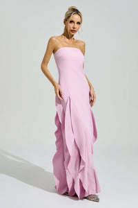 Solvrek Pink Mermaid Maxi Dress
