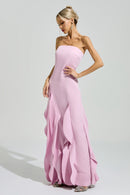 Solvrek Pink Mermaid Maxi Dress