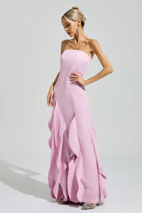 Solvrek Pink Mermaid Maxi Dress