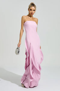 Solvrek Pink Mermaid Maxi Dress