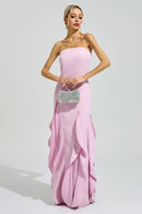 Solvrek Pink Mermaid Maxi Dress