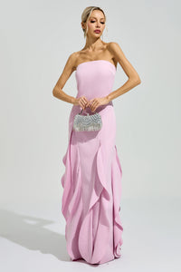 Solvrek Pink Mermaid Maxi Dress