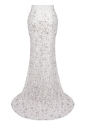 Nedelya Crystal-Embellished Backless Suit Blazer And Maxi Skirt Set