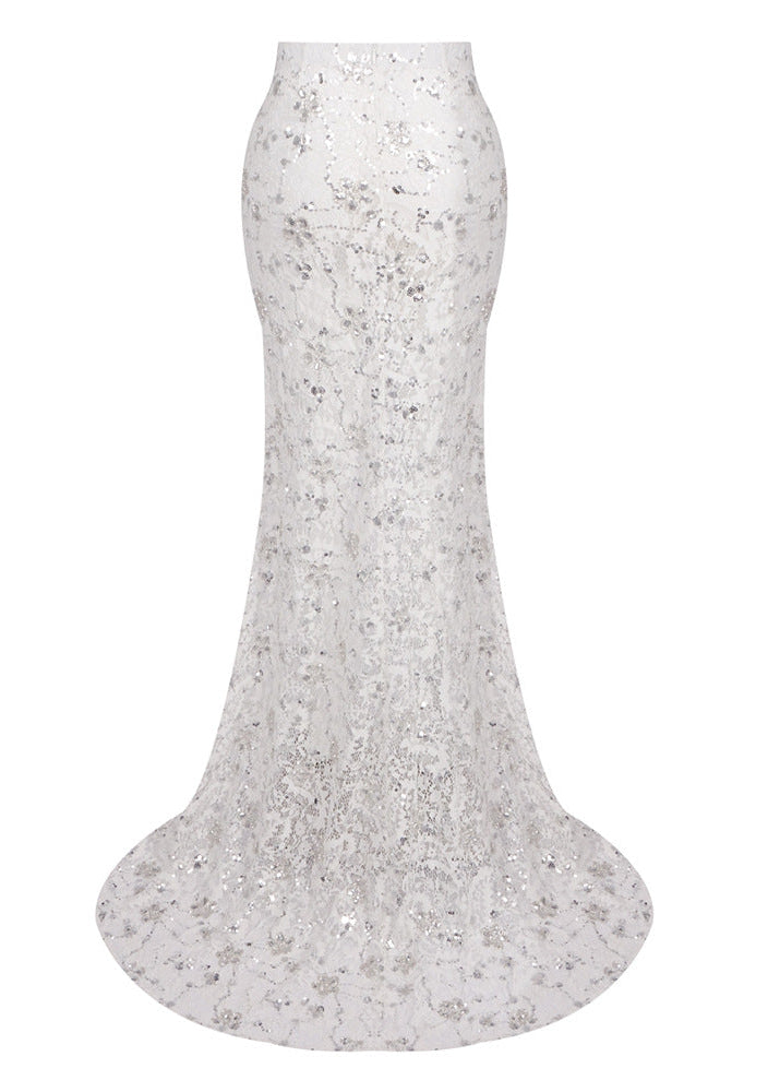 Nedelya Crystal-Embellished Backless Suit Blazer And Maxi Skirt Set