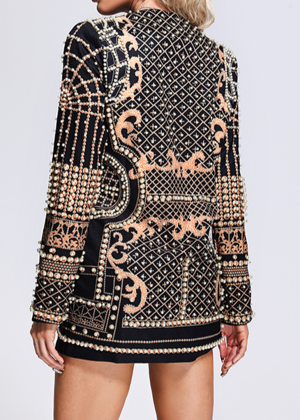 Salwa Pearl Blazer Mini Dress