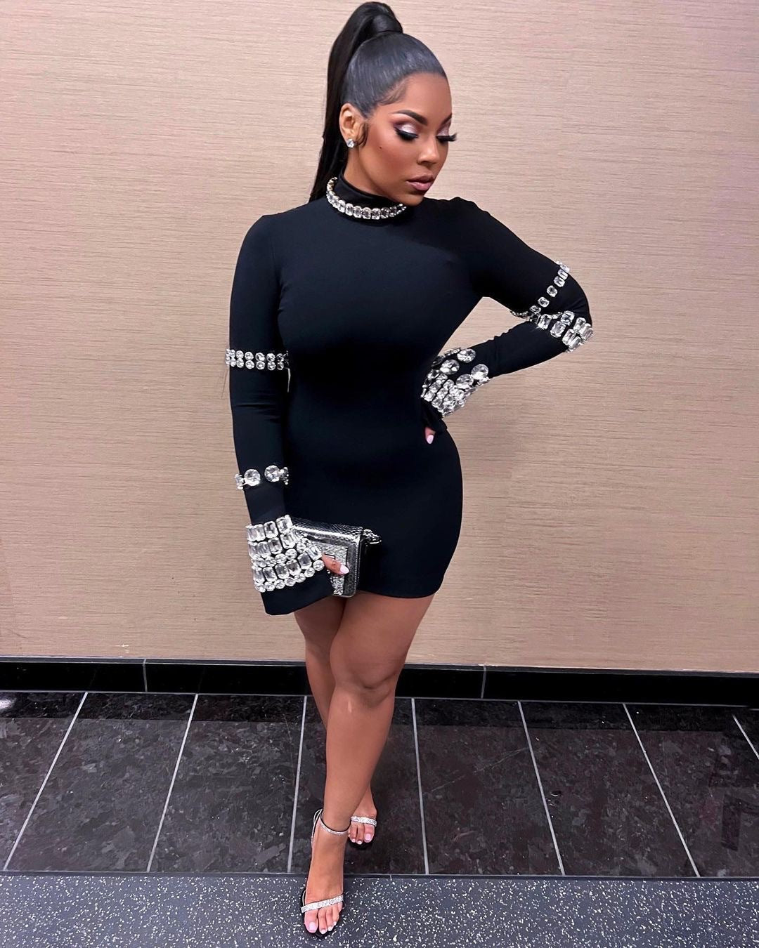 Martha Studded Bandage Dress