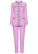 Firdavs Crystal Suit In Pink