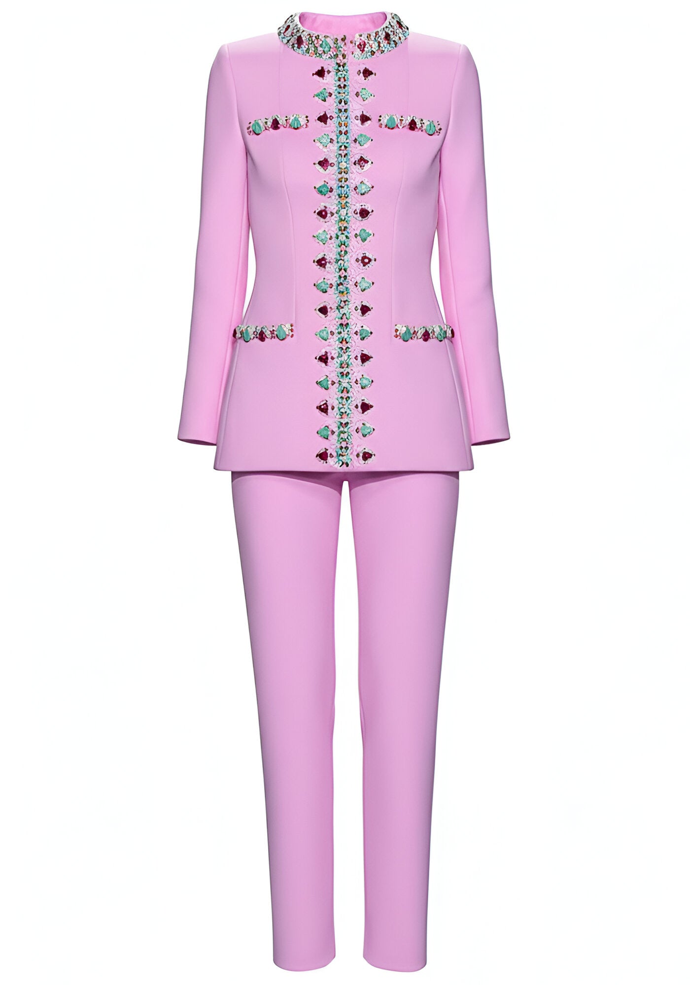 Firdavs Crystal Suit In Pink