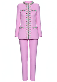 Firdavs Crystal Suit In Pink