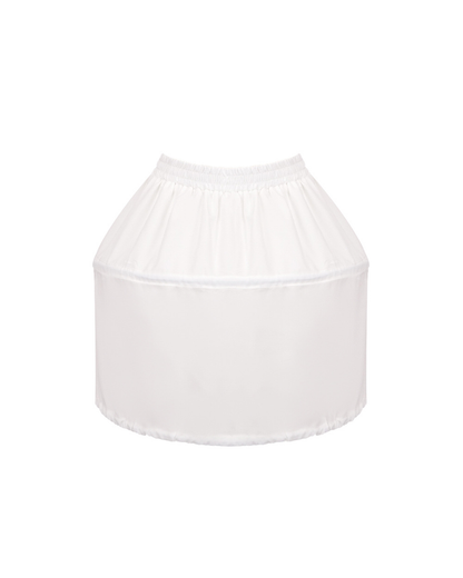 Wieda Tulle Detail Mini Dress In White