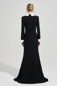 Orvandel Tie Crystal Embellished Maxi Dress