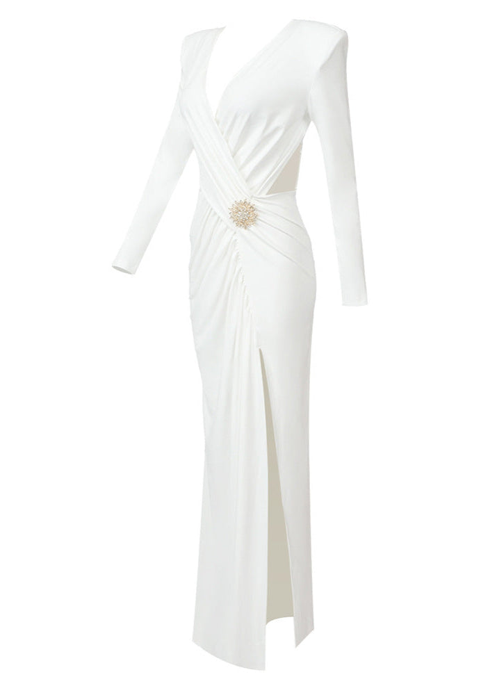 Urania Cutout Crossover Maxi Dress