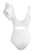 Aquila Ruffle Beach Bikini In White