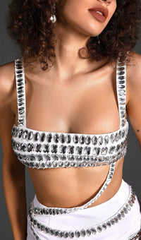 Lacey Crystal Two-Piece Set In White